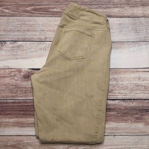Torrid Khaki Tan Denim Skinny Jeans Size 16 Tall